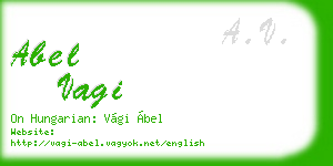 abel vagi business card