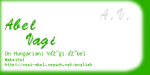 abel vagi business card